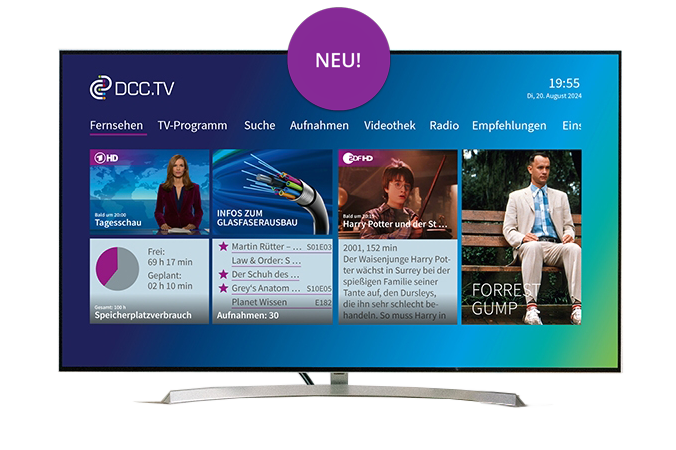 Fernseher mit DCC.TV Fernseher mit DCC.TV