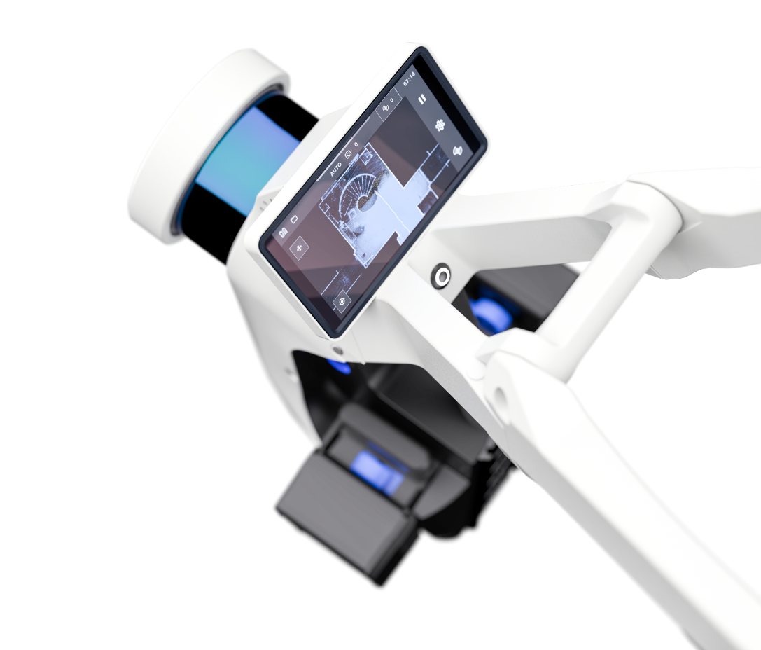 Nahaufnahme des NavVis DigiScan mit Display
